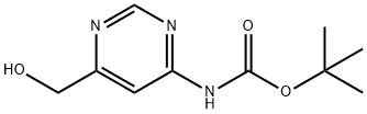 (6-(羟甲基)嘧啶-4-基)氨基甲酸叔丁酯 结构式