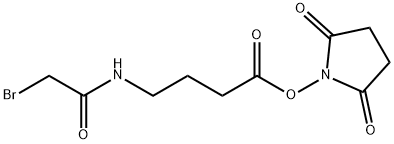 Succinimidyl-4-(bromoacetamido)butanoate Struktur