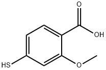 2-メトキシ-4-メルカプト安息香酸 化学構造式