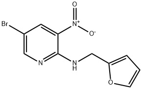 5-BROMO-2-(FURAN-2-YLMETHYLAMINO)-3-NITROPYRIDINE, 954216-03-6, 结构式