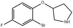 3-(2-Bromo-4-fluoro-phenoxy)-pyrrolidine Structure