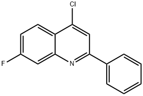 2-フェニル-4-クロロ-7-フルオロキノリ 化学構造式