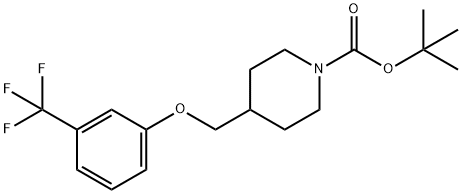 4-((3-(三氟甲基)苯氧基)甲基)哌啶-1-羧酸叔丁酯, 954229-23-3, 结构式