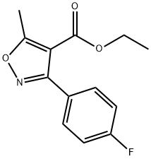 3-(4-FLUORO-PHENYL)-5-METHYL-ISOXAZOLE-4-CARBOXYLIC ACID ETHYL ESTER Structure