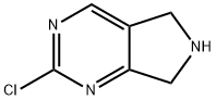 2-クロロ-6,7-ジヒドロ-5H-ピロロ[3,4-D]ピリミジン 化学構造式
