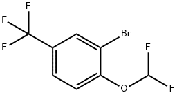 2-ブロモ-1-(ジフルオロメトキシ)-4-(トリフルオロメチル)ベンゼン 化学構造式