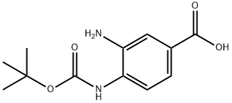3-AMINO-4-TERT-BUTOXYCARBONYLAMINO-BENZOIC ACID Structure
