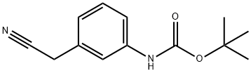 (3-CYANOMETHYL-PHENYL)-CARBAMIC ACID TERT-BUTYL ESTER 化学構造式