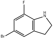 5-BROMO-7-FLUORO-2,3-DIHYDRO-1H-INDOLE Struktur