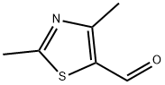 2,4-ジメチル-1,3-チアゾール-5-カルブアルデヒド 化学構造式