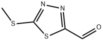 1,3,4-Thiadiazole-2-carboxaldehyde,  5-(methylthio)- Structure
