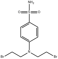 4-[Bis(2-bromoethyl)amino]benzene-1-sulfonamide Structure