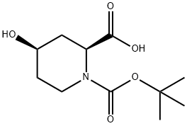 (2S,4R)-4-羟基哌啶-1,2-二羧酸 1-叔丁酯, 955016-25-8, 结构式