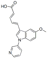 2,4-Pentadienoic acid, 5-5-methoxy-1-(3-pyridinyl)-1H-indol-3-yl- Structure