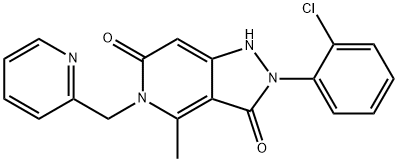 2-(2-chlorophenyl)-4-Methyl-5-(pyridin-2-ylMethyl)-1H-pyrazolo[4,3-c]pyridine-3,6(2H,5H)-dione Structure