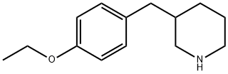 3-(4-エトキシベンジル)ピペリジン 化学構造式