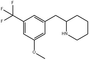 2-(3-METHOXY-5-TRIFLUOROMETHYL-BENZYL)-PIPERIDINE 结构式