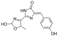 4H-Imidazol-4-one,  2-(2,5-dihydro-2-hydroxy-5-methyl-4-oxazolyl)-3,5-dihydro-5-[(4-hydroxyphenyl)methylene]- Structure