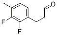 Benzenepropanal, 2,3-difluoro-4-Methyl- Structure
