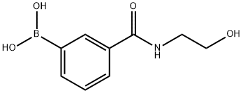 3-(2-ヒドロキシエチルカルバモイル)フェニルボロン酸 化学構造式