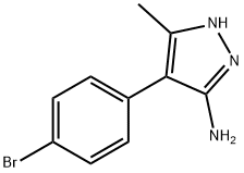 4-(4-溴苯基)-5-甲基-2H-吡唑-3-基胺, 955575-53-8, 结构式