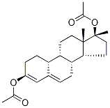 17-Methyl-estra-3,5-diene-3,17β-diol Diacetate Structure
