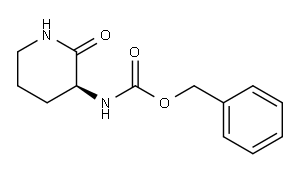 (S)-3-CBZ-アミノ-2-ピペリドン 化学構造式