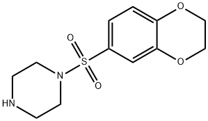 1-((2,3-二氢苯并[B][1,4]二噁英-6-基)磺酰基)哌嗪 结构式