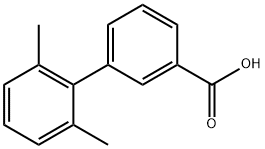 2',6'-ジメチル-[1,1'-ビフェニル]-3-カルボン酸 化学構造式