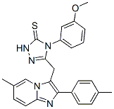 3H-1,2,4-Triazole-3-thione,  2,4-dihydro-4-(3-methoxyphenyl)-5-[[6-methyl-2-(4-methylphenyl)imidazo[1,2-a]pyridin-3-yl]methyl]- Structure