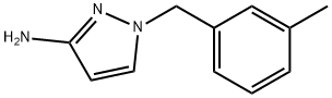 1-(3-メチルベンジル)-1H-ピラゾール-3-アミン 化学構造式