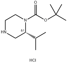 (R)-1-BOC-2-ISOPROPYL-PIPERAZINE HYDROCHLORIDE Structure