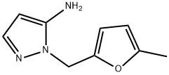 1-[(5-メチル-2-フリル)メチル]-1H-ピラゾール-5-アミン 化学構造式