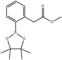 2-(2-(4,4,5,5-テトラメチル-1,3,2-ジオキサボロラン-2-イル)フェニル)酢酸メチル 化学構造式