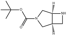 (S,S)-3-BOC-3,6-ジアザビシクロ[3.2.0]ヘプタン 化学構造式