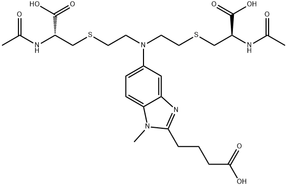 Bendamustine Bis-mercapturic Acid 化学構造式
