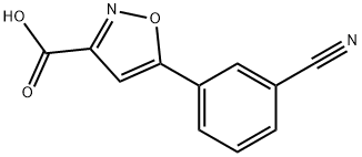 5-(3-氰基苯基)异噁唑-3-甲酸, 956360-07-9, 结构式