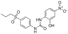 5-Nitro-2-[N'-(4-propylsulfonylphenyl)ureido]phenol Struktur