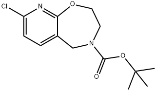 吡啶并[3,2-F]-1,4-氧杂氮杂环庚烷-4(5H)-甲酸,8-氯-2,3-二氢-,1,1-二甲基乙酯, 956434-30-3, 结构式