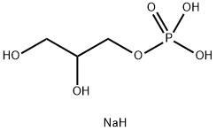 2,3-dihydroxypropyl (dihydrogen phosphate), trisodium salt Structure