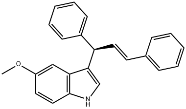 (E)-3-(1,3-diphenylallyl)-5-methoxy-1H-indole Structure