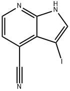 3-ヨード-1H-ピロロ[2,3-B]ピリジン-4-カルボニトリル 化学構造式