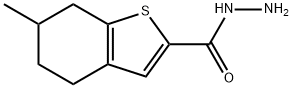 6-メチル-4,5,6,7-テトラヒドロ-1-ベンゾチオフェン-2-カルボヒドラジド 化学構造式