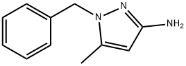 1-ベンジル-5-メチル-1H-ピラゾール-3-アミン 化学構造式