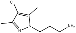3-(4-chloro-3,5-dimethyl-1H-pyrazol-1-yl)-1-propanamine(SALTDATA: FREE) Structure