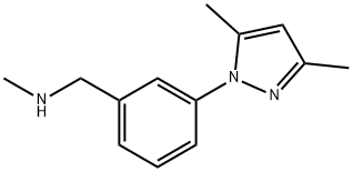 1-[3-(3,5-ジメチル-1H-ピラゾール-1-イル)フェニル]-N-メチルメタンアミン 化学構造式