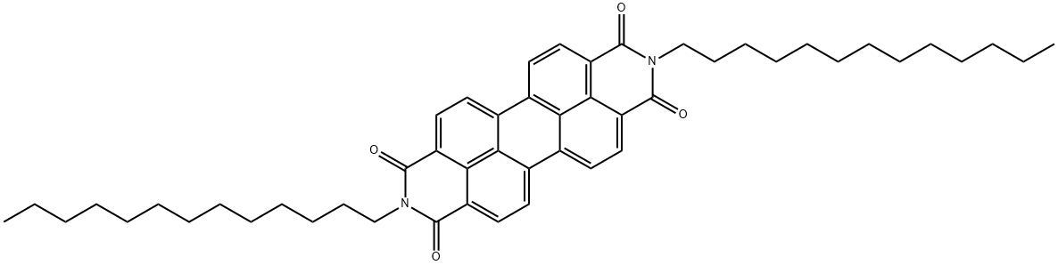 N,N'-ジトリデシル-3,4,9,10-ペリレンテトラカルボン酸ジイミド 化学構造式