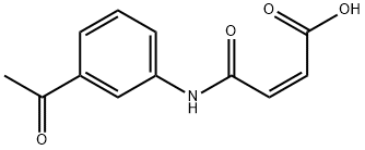 (2E)-4-[(3-Acetylphenyl)amino]-4-oxobut-2-enoic acid 化学構造式