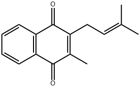2-Methyl-3-(3-methyl-2-butenyl)-1,4-naphthalenedione, 957-78-8, 结构式