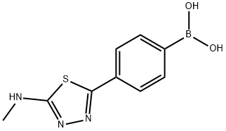 4-(5-(METHYLAMINO)-1,3,4-THIADIAZOL-2-YL)PHENYLBORONIC ACID, 957034-49-0, 结构式